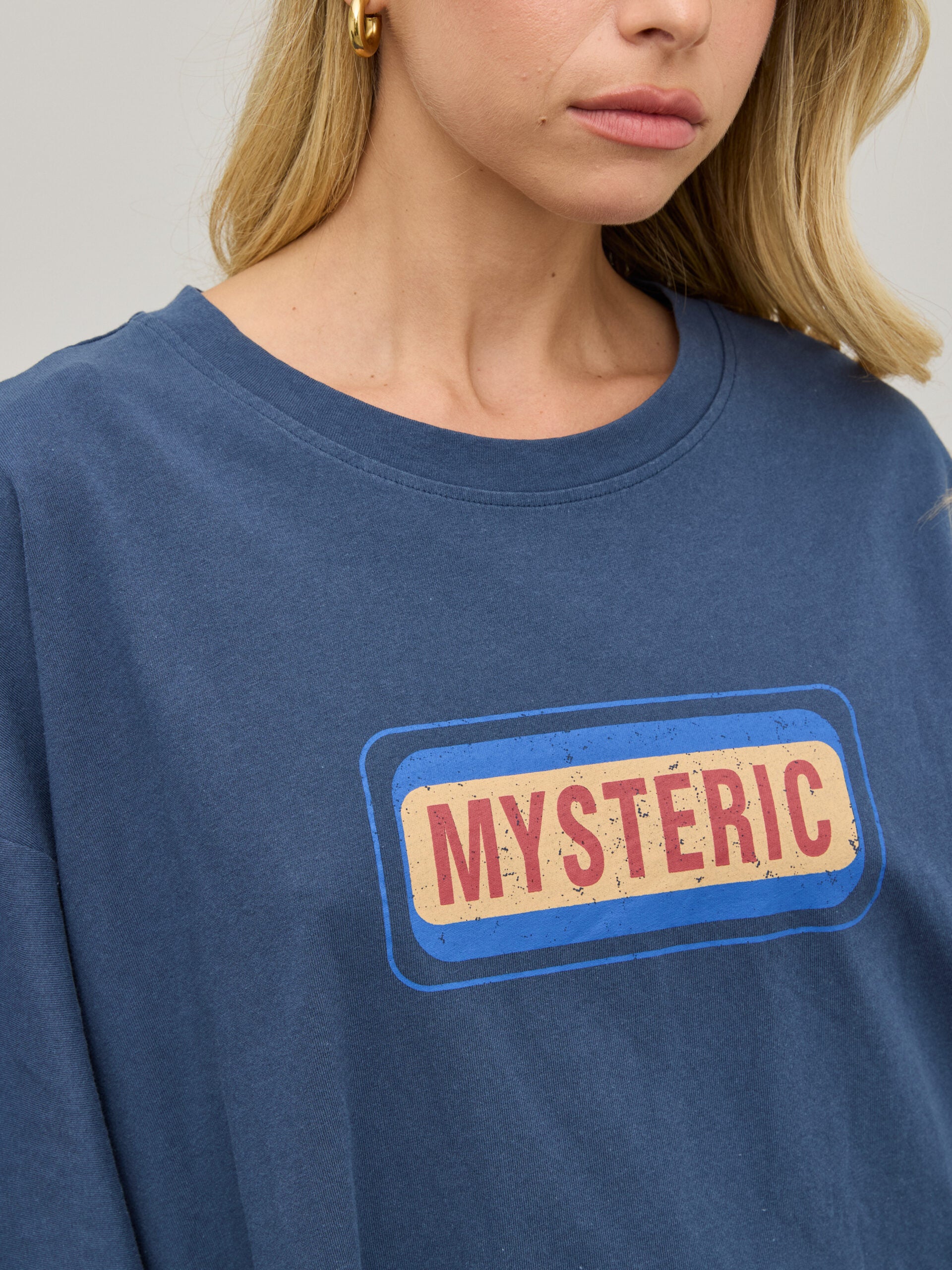טישירט אוברסייז פרינט MYSTERIC | כחול - Image 5
